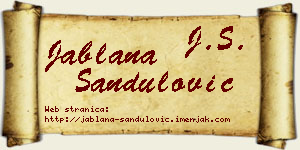 Jablana Sandulović vizit kartica